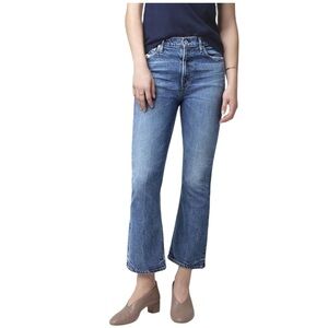 Citizens of Humanity Premium Vintage Demy Crop High Rise Flare in Moments Wash